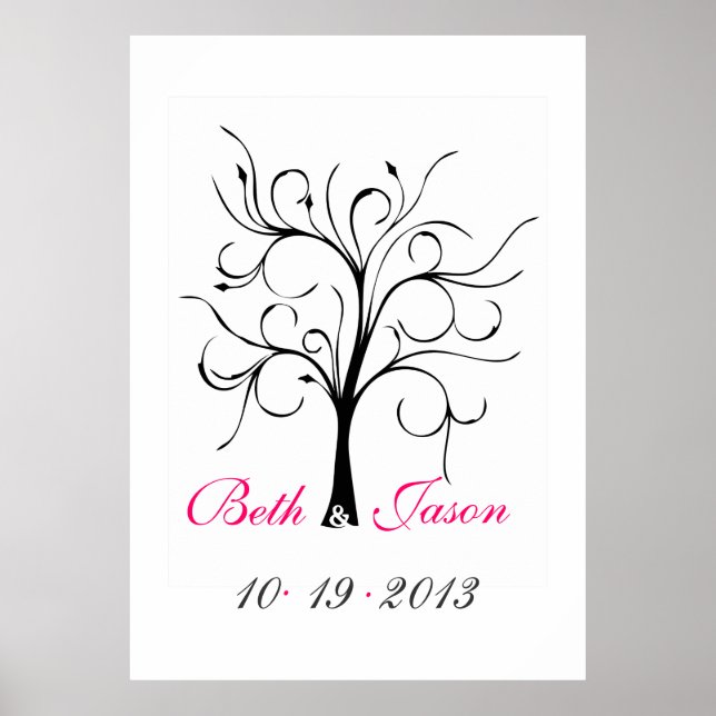 Wedding Finger Print Tree (Front)