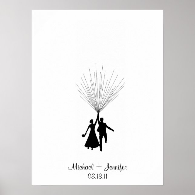 Wedding Fingerprint Balloon Guestbook (Front)