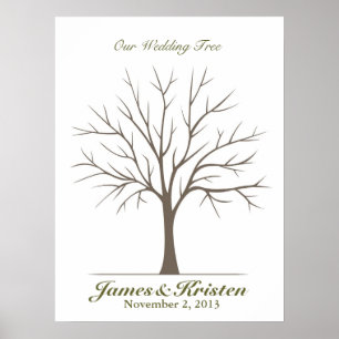 Wedding Fingerprint Tree – Classic Poster
