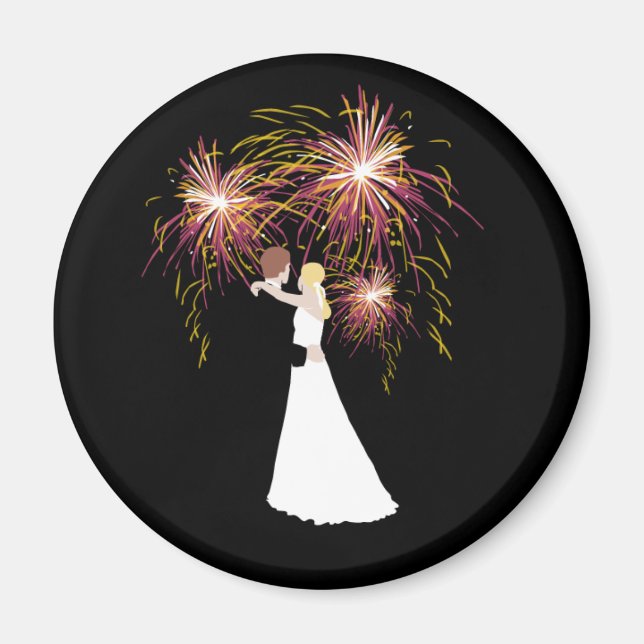 Wedding Fireworks Magnet (Front)