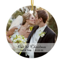 Wedding  |  First Christmas Photo Ornament