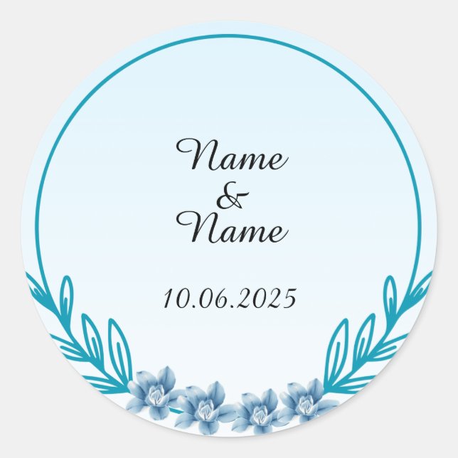 Wedding flavour stickers  (Front)