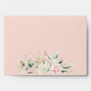 Wedding Floral Elegant Pink Chic Customised  Envelope