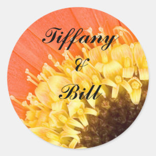 Wedding floral envelope seal stickers