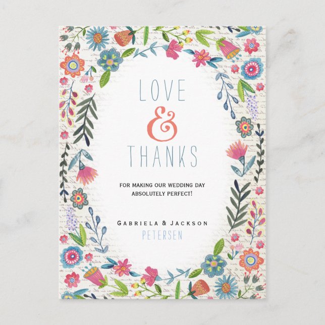 Wedding Floral Fun | Thank you Card (Front)