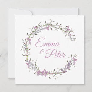Wedding Floral Garland in Lillac Shades Save The Date
