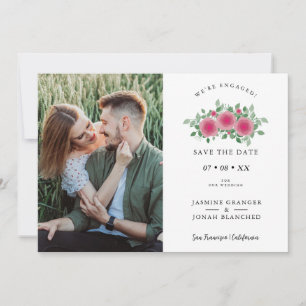 Wedding Floral Garland Photo Romantic Pink Shades Save The Date