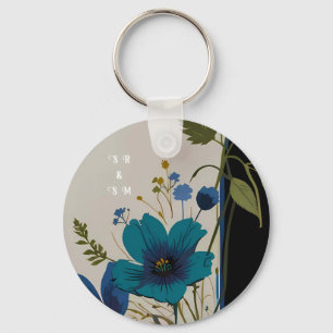 Wedding Floral Invitation Collection Key Ring