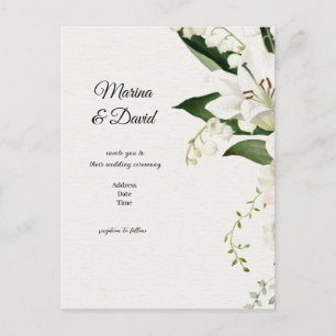 wedding floral Lily classics Postcard
