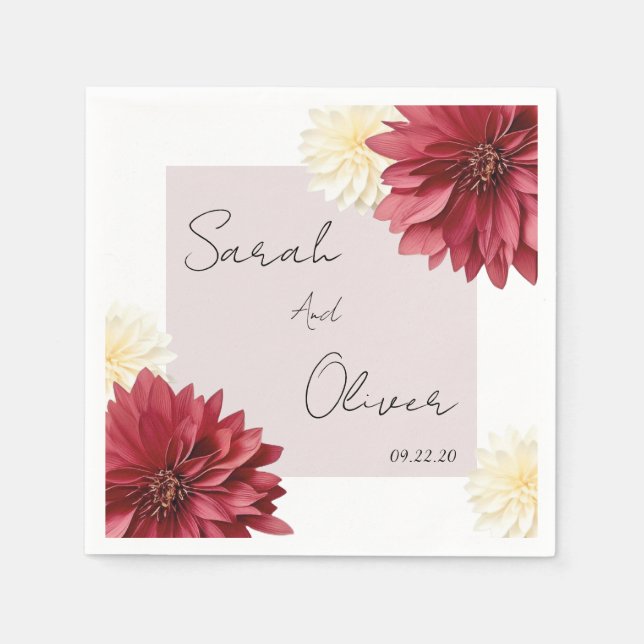 Wedding Floral  Napkin (Front)