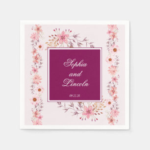 Wedding Floral  Napkin