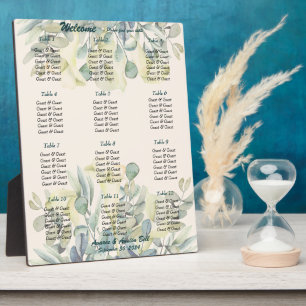 Wedding Floral Seating Chart Floral Plaque