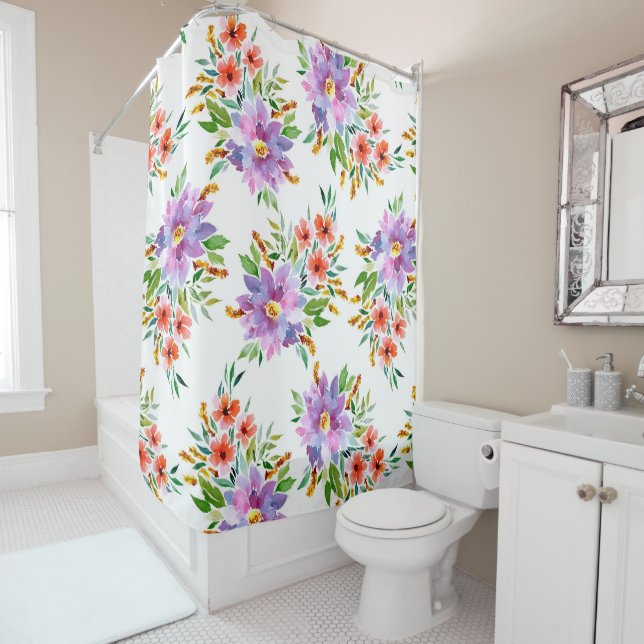 Wedding Floral Shower Curtain (In Situ)