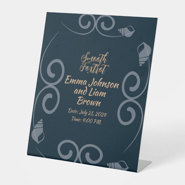 wedding floral snauf colour signboard pedestal sign (Front)