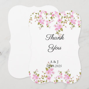 WEDDING FLORAL THANK YOU CARD