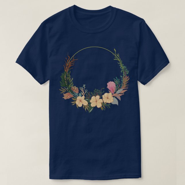 Wedding floral wreath I Bridal bouquet boho style  T-Shirt (Design Front)