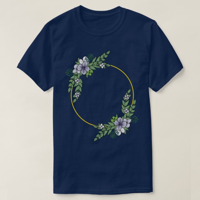 Wedding floral wreath I Bridal bouquet boho style  T-Shirt (Design Front)