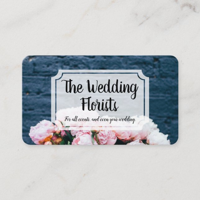Wedding Florist | Elegant Bouquet of Flowers Business Card (Front)