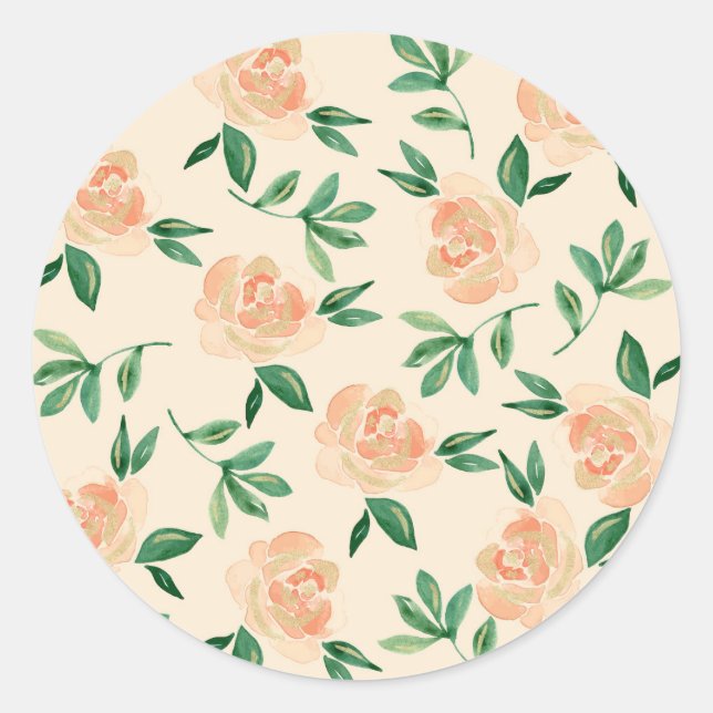 Wedding Flower Arrangements Classic Round Sticker (Front)