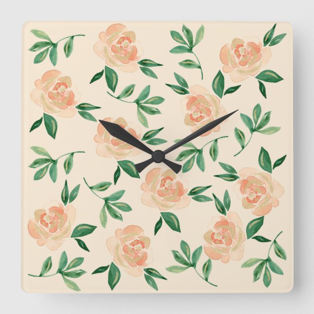 Wedding Flower Arrangements Square Wall Clock (Front)