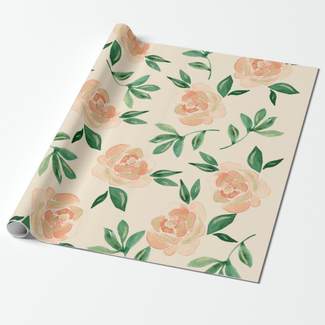 Wedding Flower Arrangements Wrapping Paper (Unrolled)