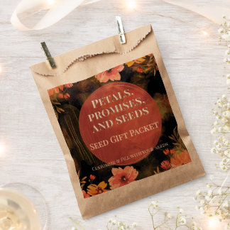 Wedding Flower Seed Packet Gift Bags