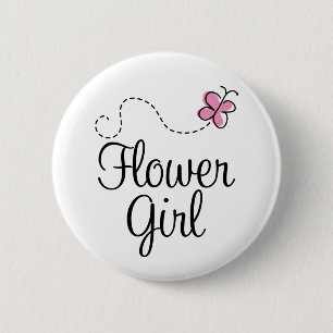 Wedding Flowergirl Button