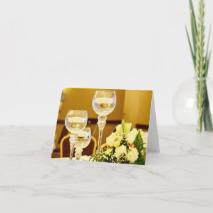 Wedding Flowers and Candles - Blank Inside Thank You Card