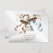 Wedding Flowers Bells Pink Blue Ribbons Beautiful