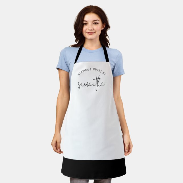 Wedding Flowers by Name Florist Business Uniform Apron (Worn)