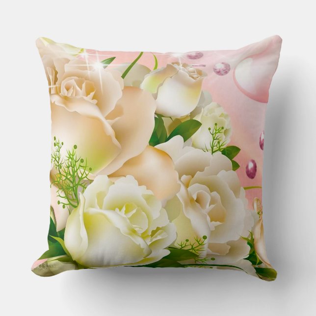 Wedding flowers cushion (Front)