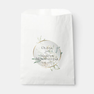 Wedding Flowers Pale Yellow Blush Watercolor Roses Favour Bags