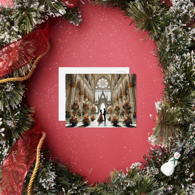 Wedding Foil Invitation Postcard (Insitu)