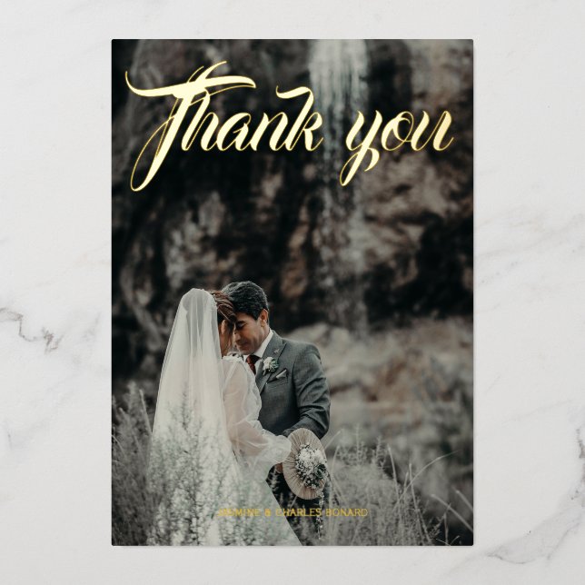 Wedding foil thank you card (Front)