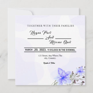 Wedding Foiling Invitation Card Design