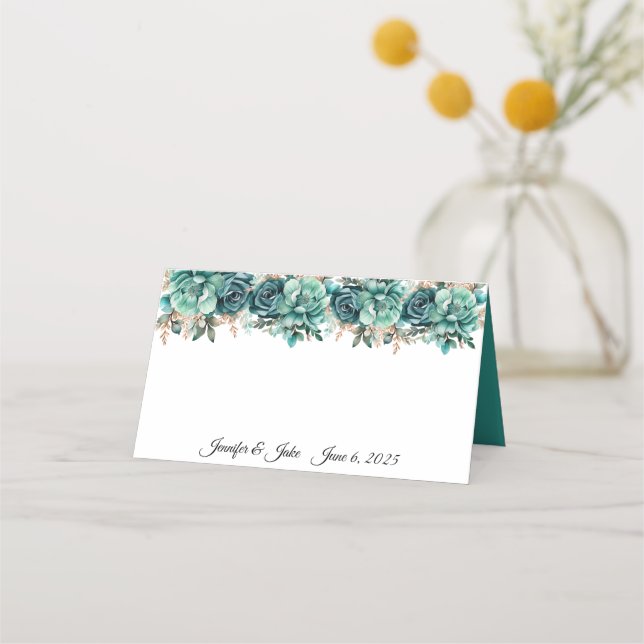 Wedding Folded Name Place Card (Front)