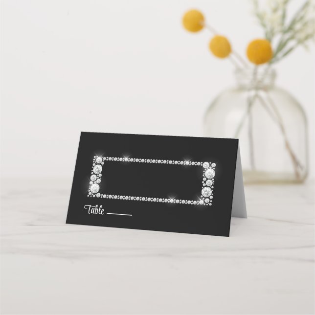 Wedding Folded Name Place Card (Front)