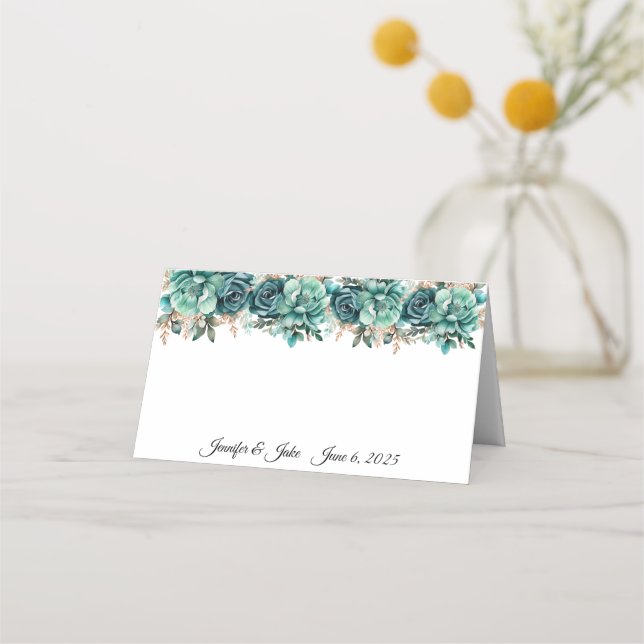 Wedding Folded Name Place Card (Front)