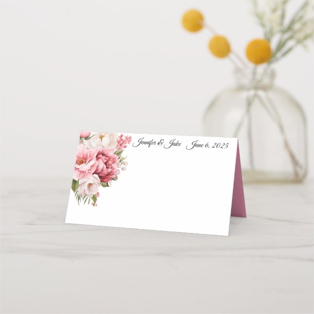 Wedding Folded Name Place Card (Front)