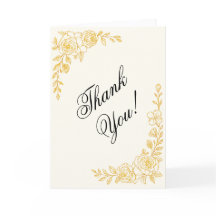 Wedding Folded Thank You Card 5x7"