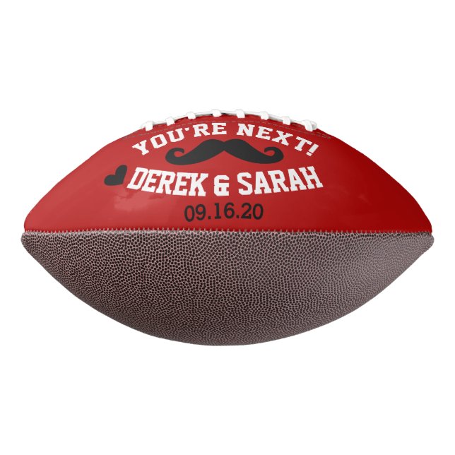 Wedding Football Groom/Groomsmen Personalised American Football (Rotated 270)