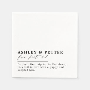 Wedding Fun Facts About the Couple Classic Script Napkin
