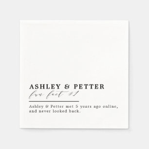 Wedding Fun Facts About the Couple Classic Script Napkin