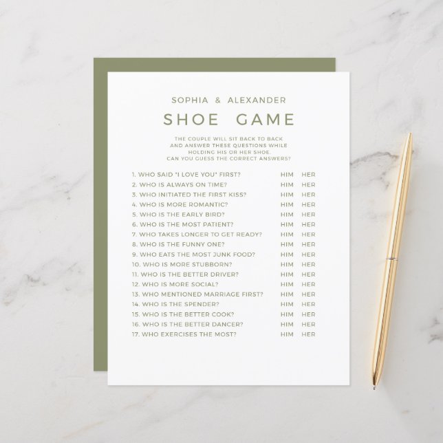  Wedding Games  (Front/Back In Situ)