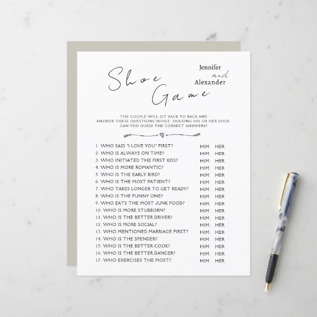 Wedding Games  (Front/Back In Situ)