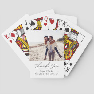 Wedding Games Custom Thank You Favours Photo Playing Cards