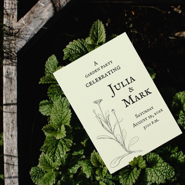 Wedding Garden Party | Yellow Sage Invitation (Creator Uploaded)