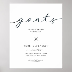 Wedding Gents Bathroom Basket  Poster