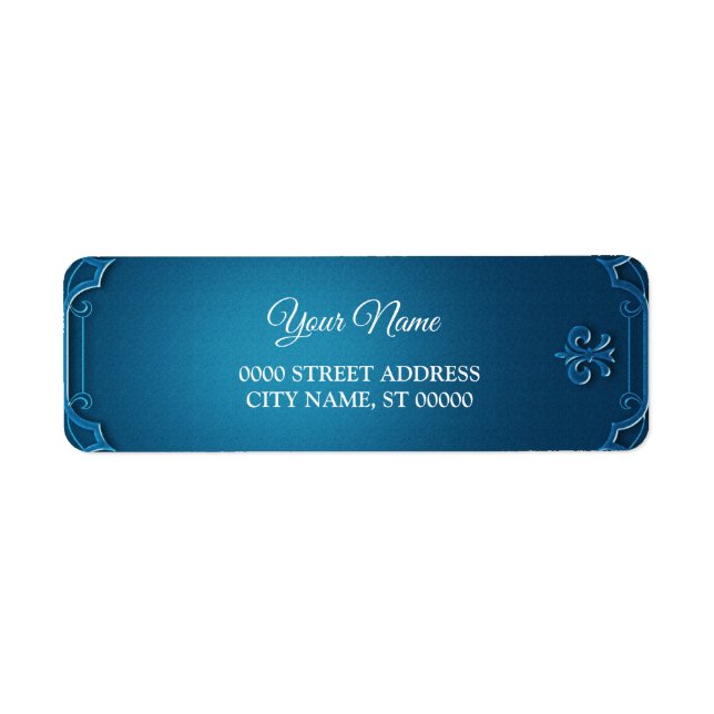 Wedding Geometric Teal Turquoise Return Address (Front)