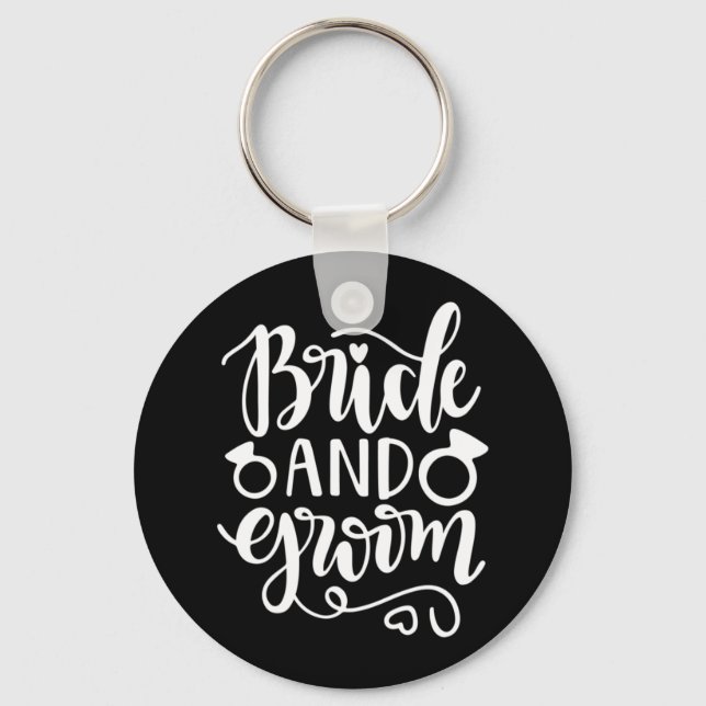 Wedding Gift Bride And Groom Key Ring (Front)